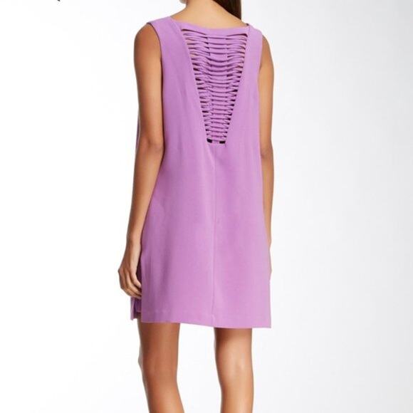 Robert Rodriguez Vertebrae Violet Shift Dress V Neck 6 - Picture 1 of 13